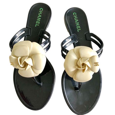 cheap chanel jelly sandals|chanel jelly sandals with flower.